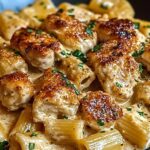 Creamy Parmesan Chicken with Rigatoni Pasta