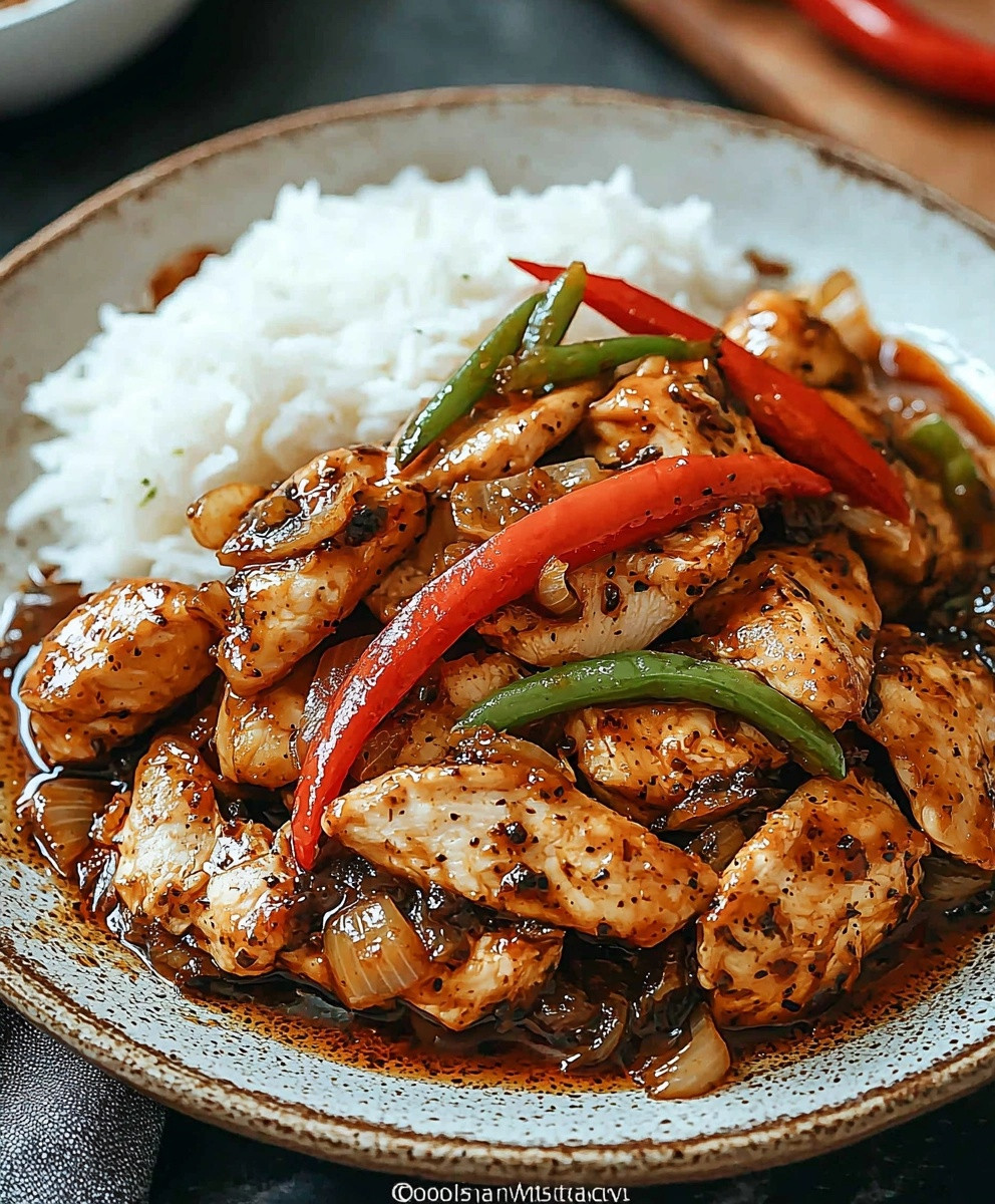 Black Pepper Chicken Dish
