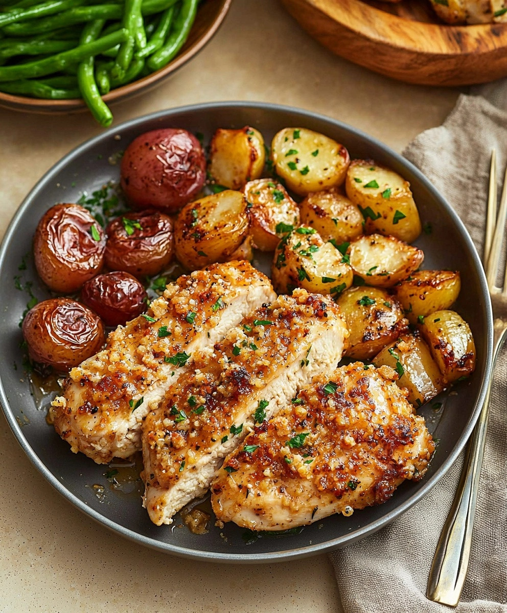 Parmesan Crusted Chicken Dinner