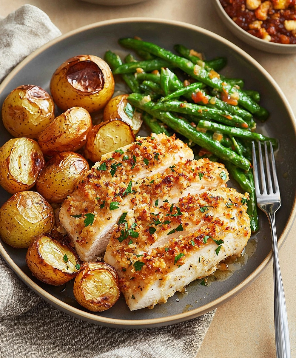 Parmesan Crusted Chicken Dinner