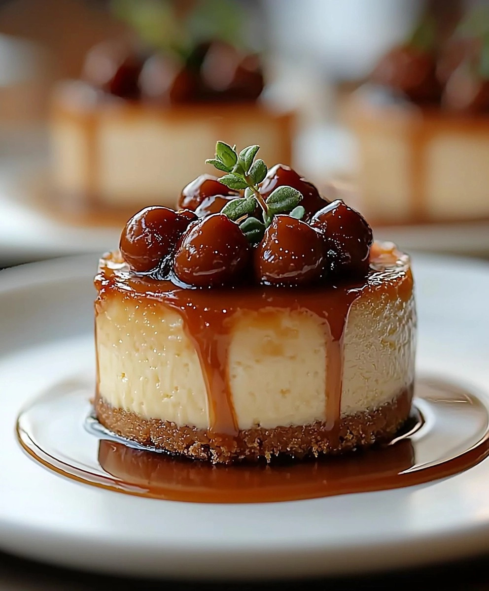 Mini Caramel Cheesecakes