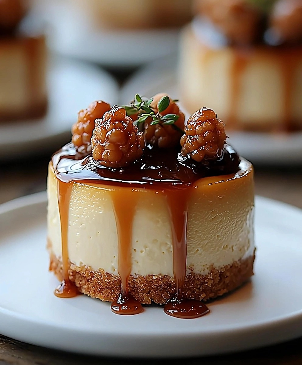 Mini Caramel Cheesecakes
