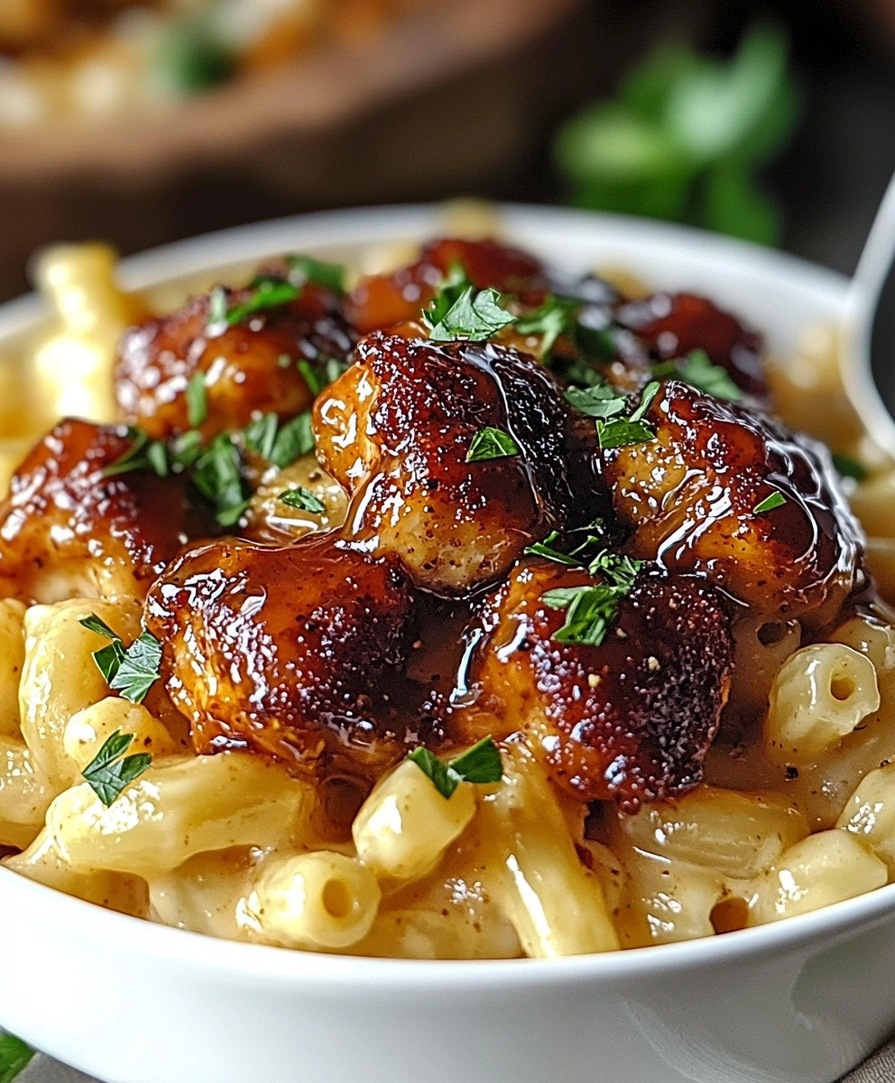 Honey Pepper Chicken Mac Cheese