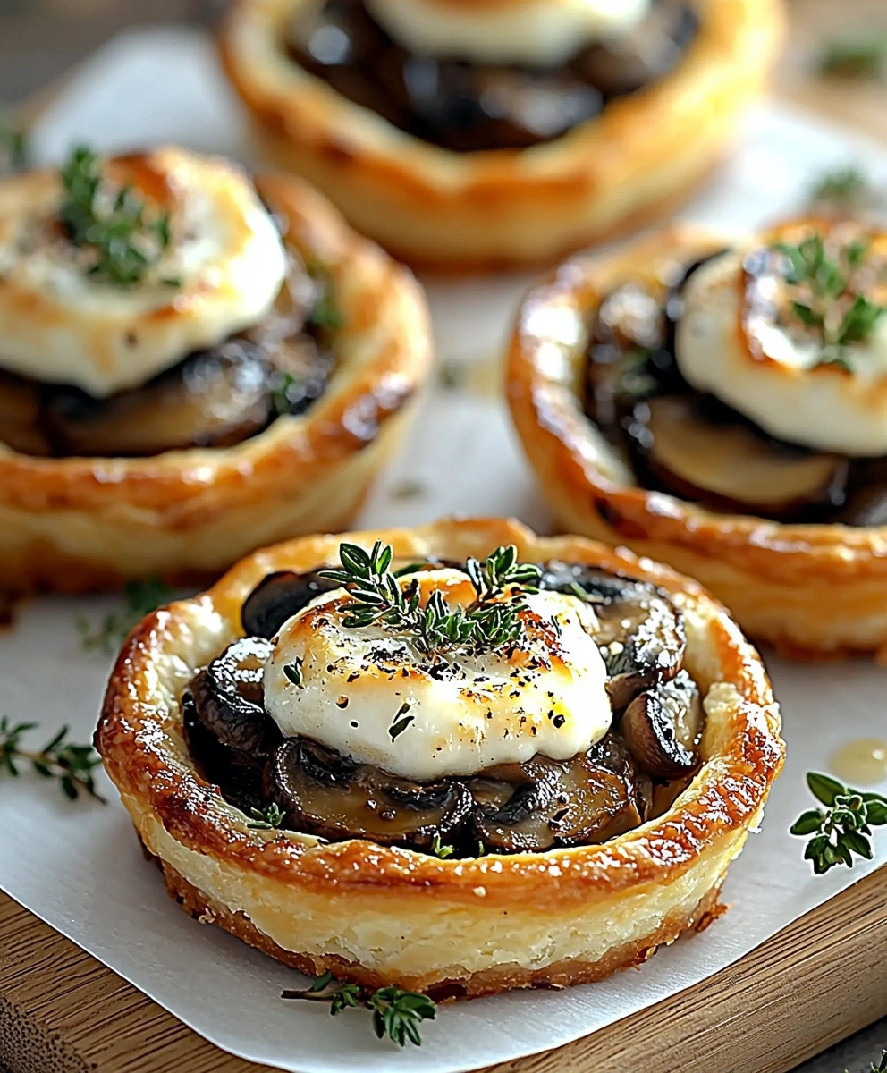 Mushroom Goat Cheese Tarts
