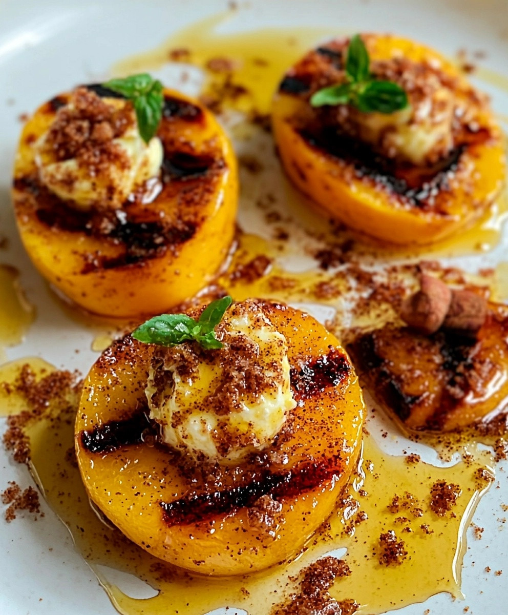 Grilled Peaches with Ricotta