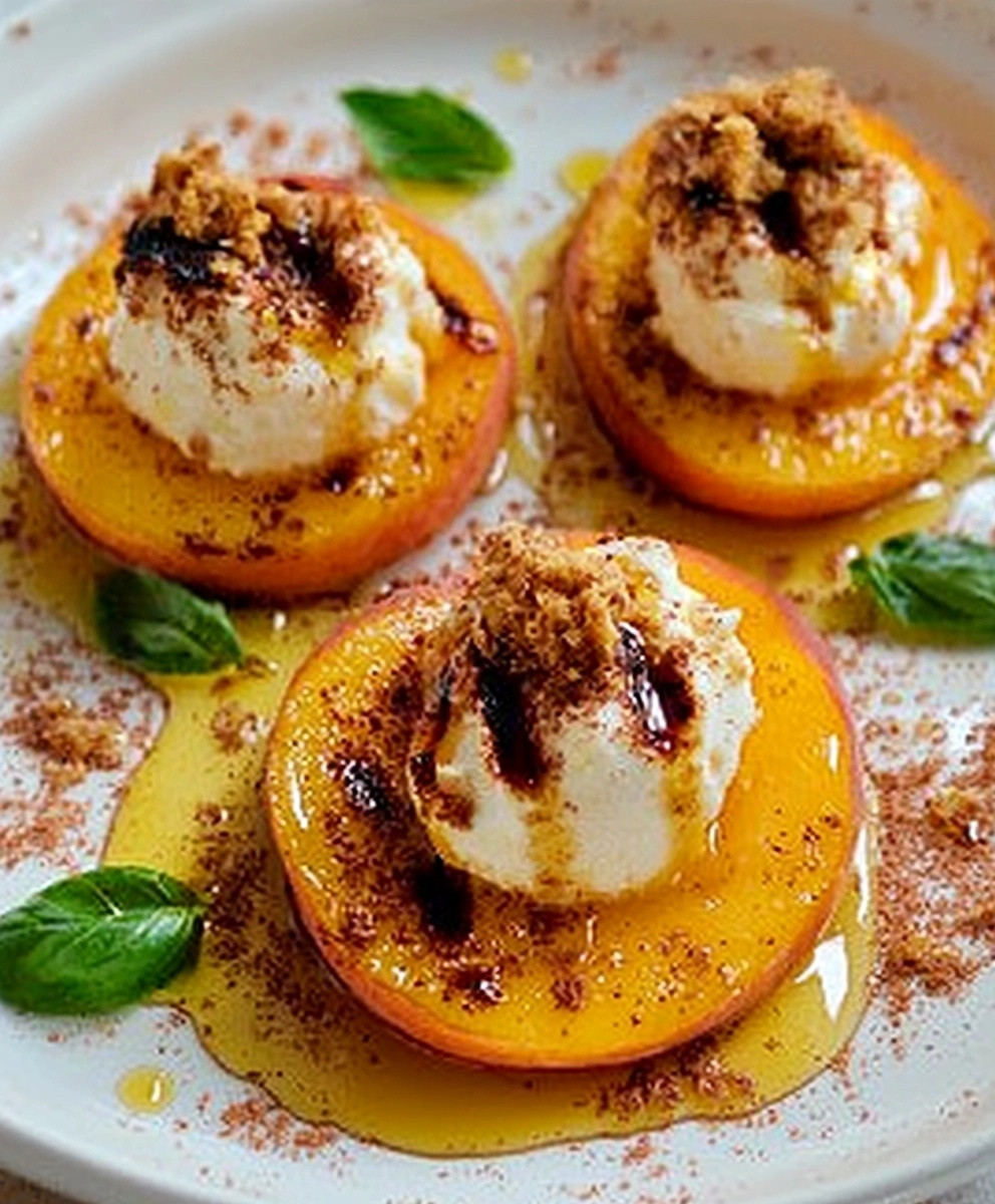 Grilled Peaches with Ricotta