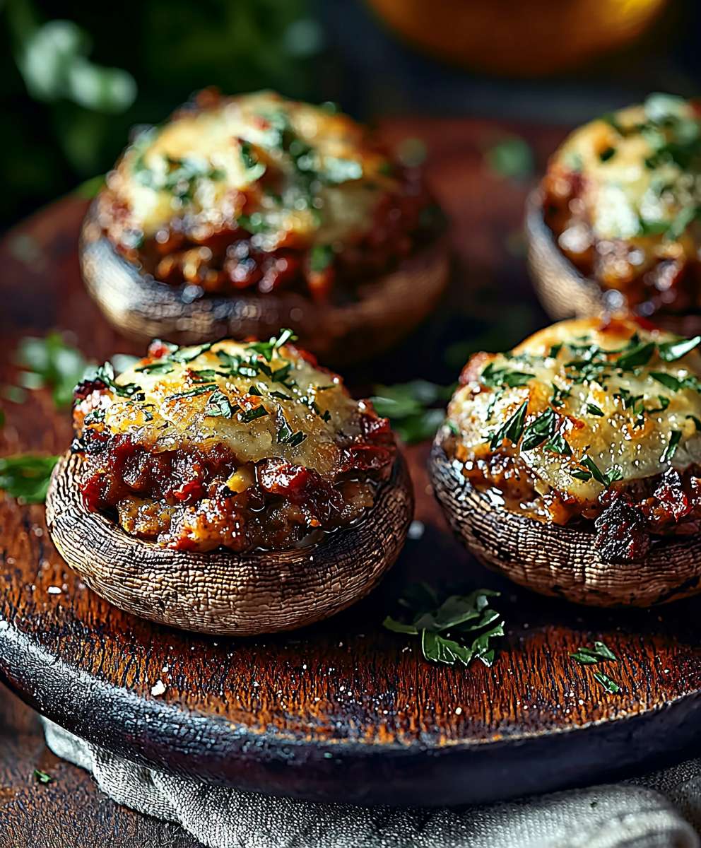 Stuffed mushrooms Italian sausage