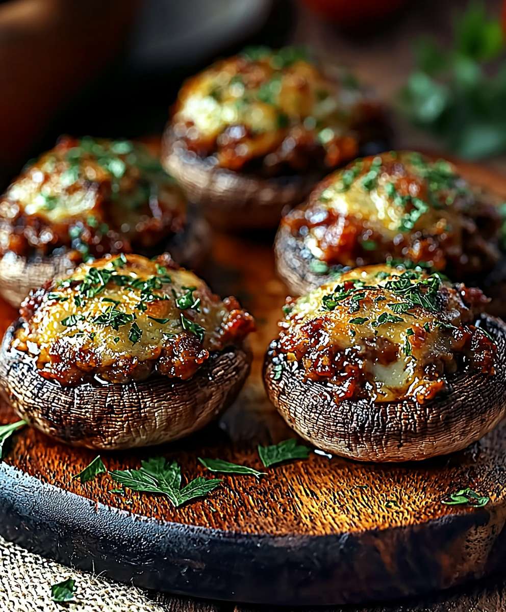 Stuffed mushrooms Italian sausage