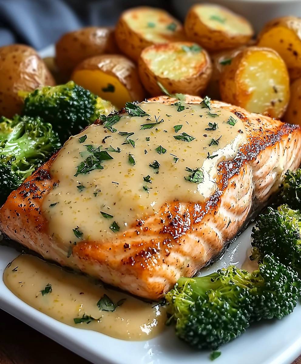 Lemon Butter Salmon Potatoes