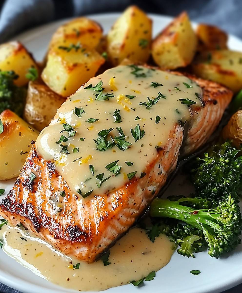 Lemon Butter Salmon Potatoes