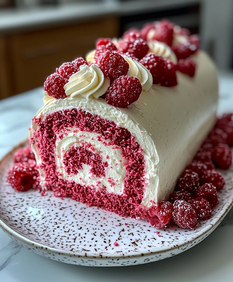 Pink Velvet Roll Cake