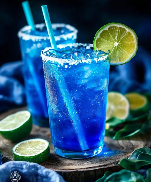 Blue Lagoon Mocktail Drink
