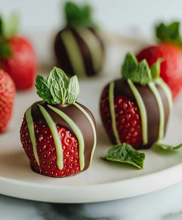 Matcha chocolate strawberries