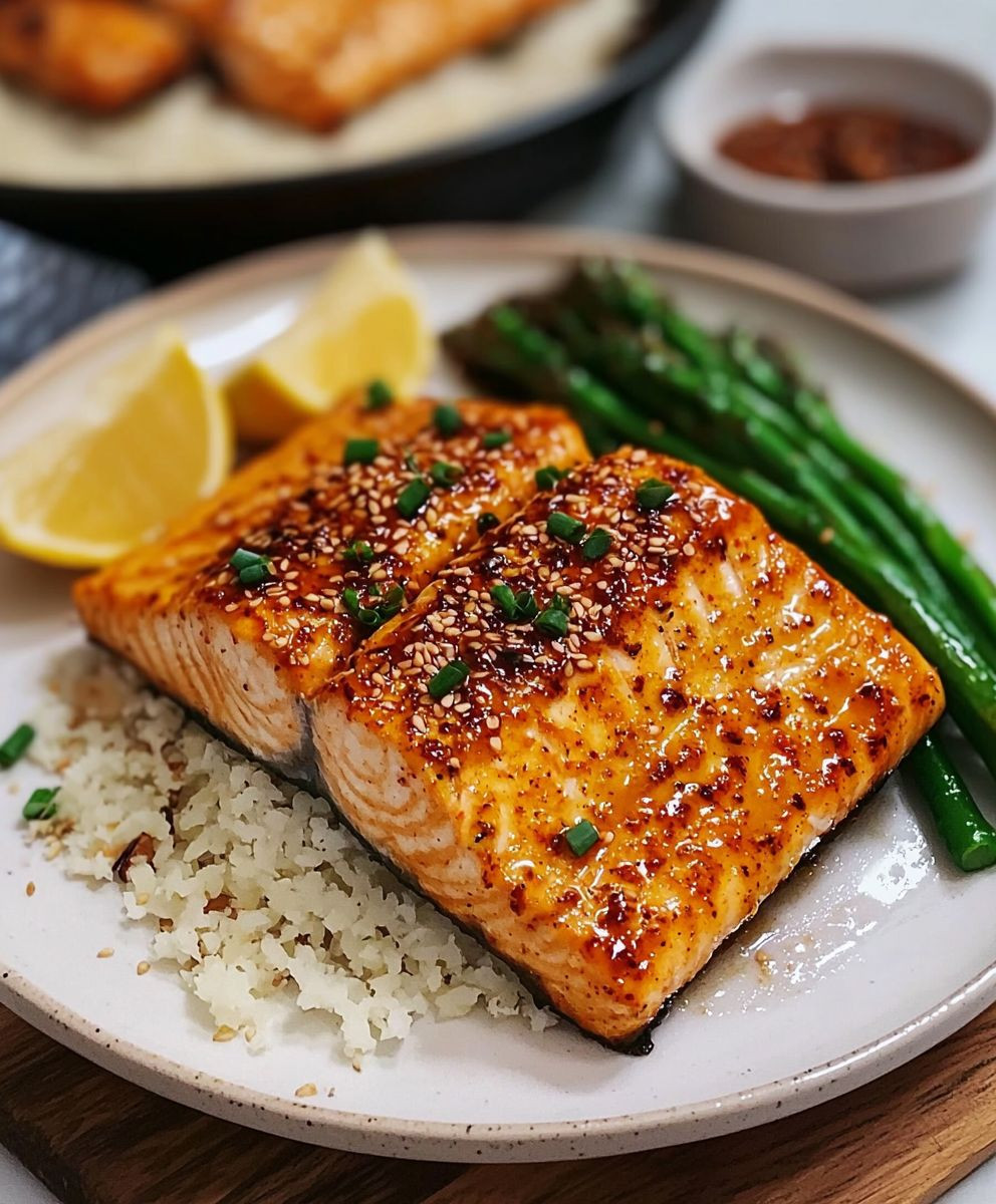 Crispy Gochujang Butter Salmon