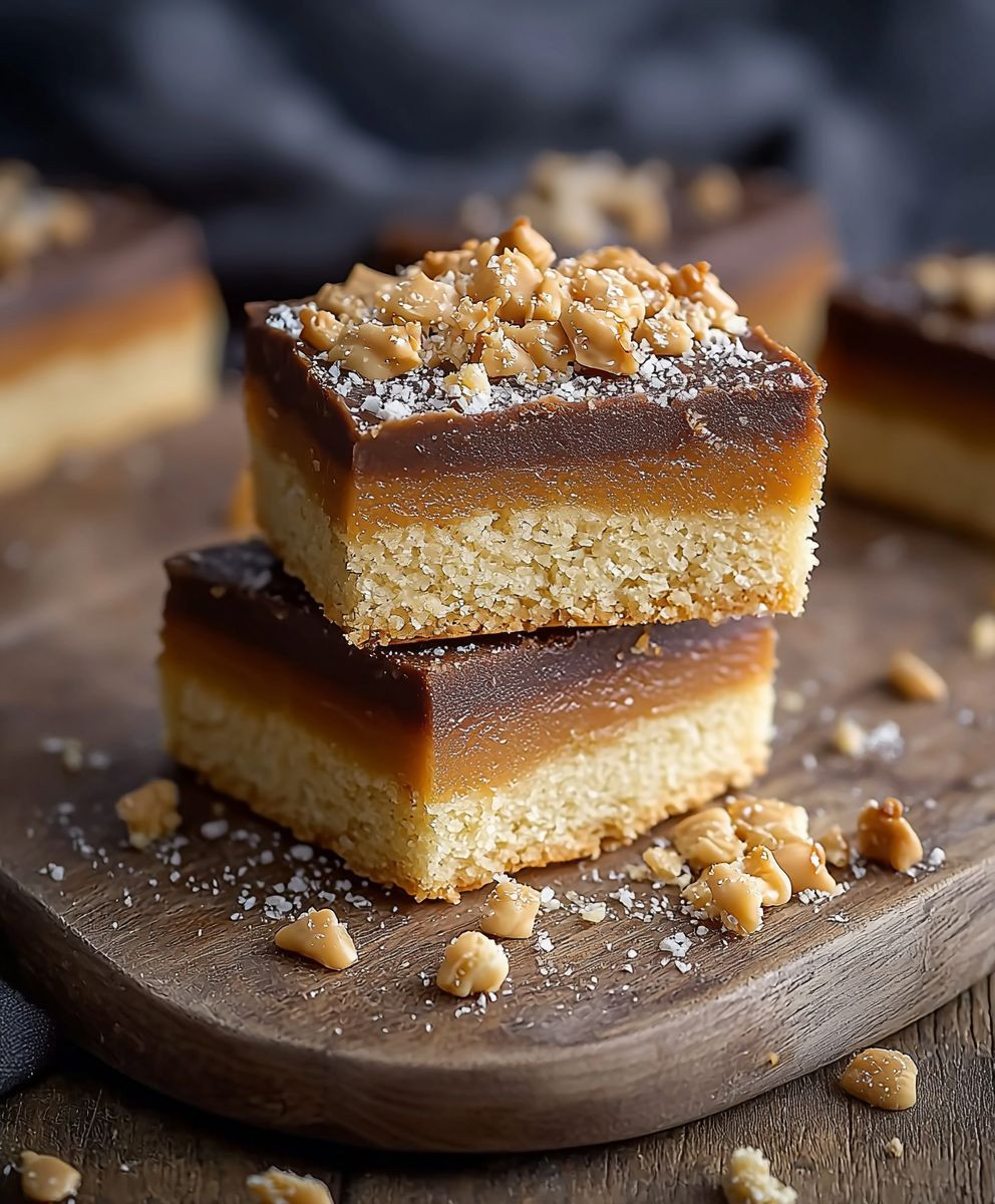 Salted Caramel Shortbread Bars
