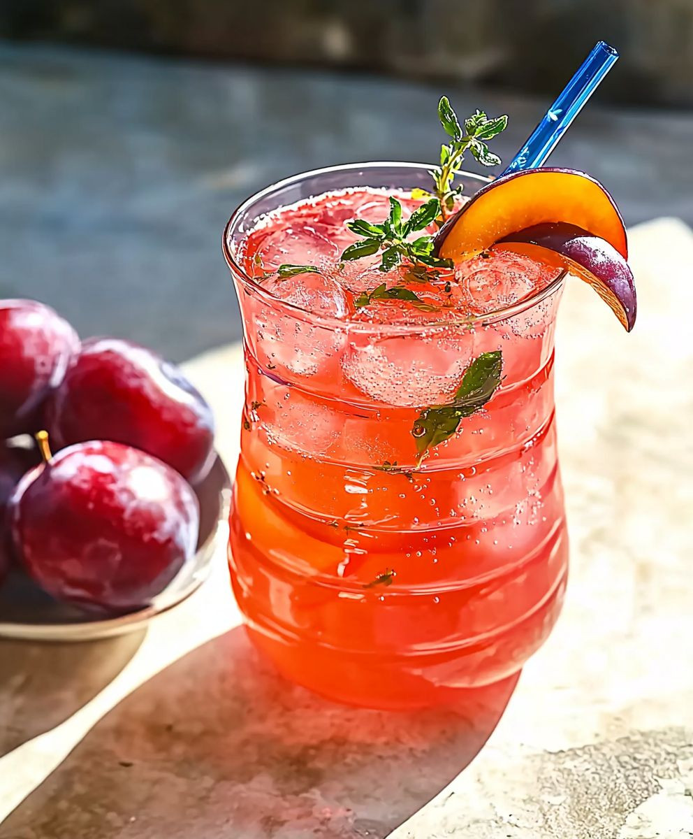 Plum Thyme Chile Infused Water
