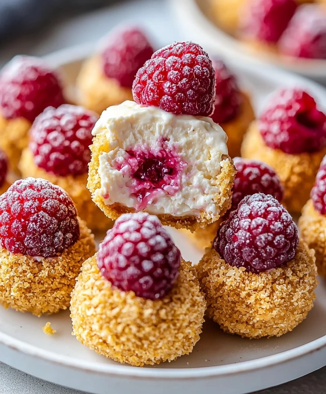 Raspberry Cheesecake Bites