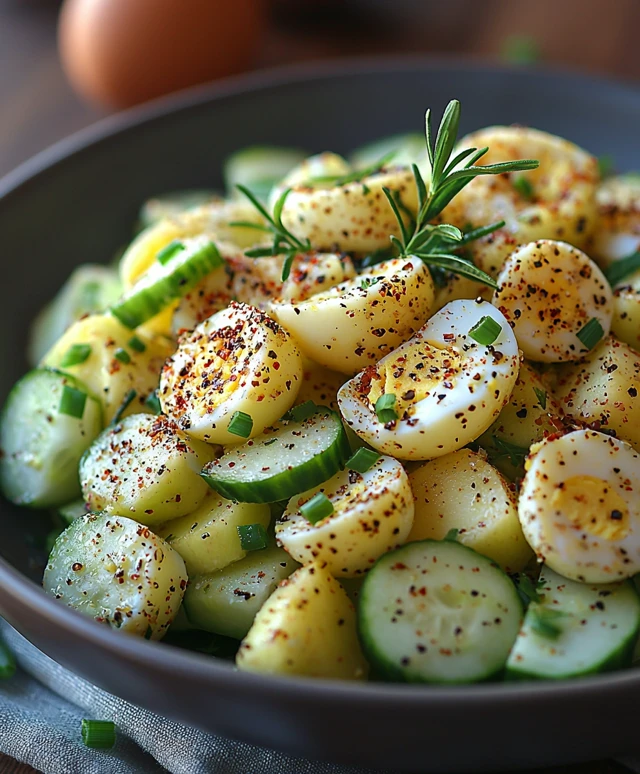 Cucumber Apple Egg Salad