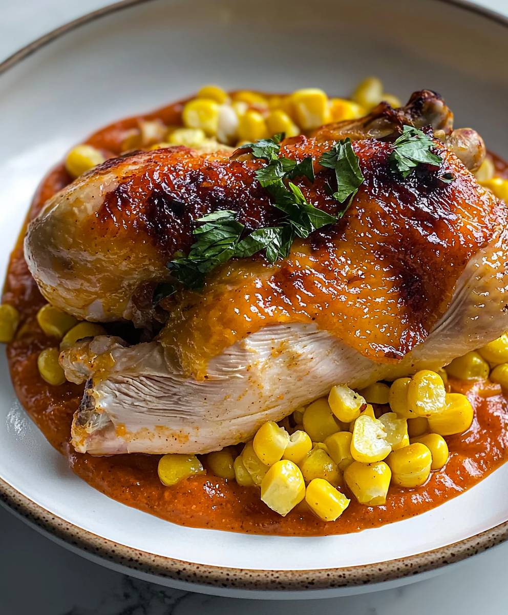 Roast Chicken with Romesco Sauce