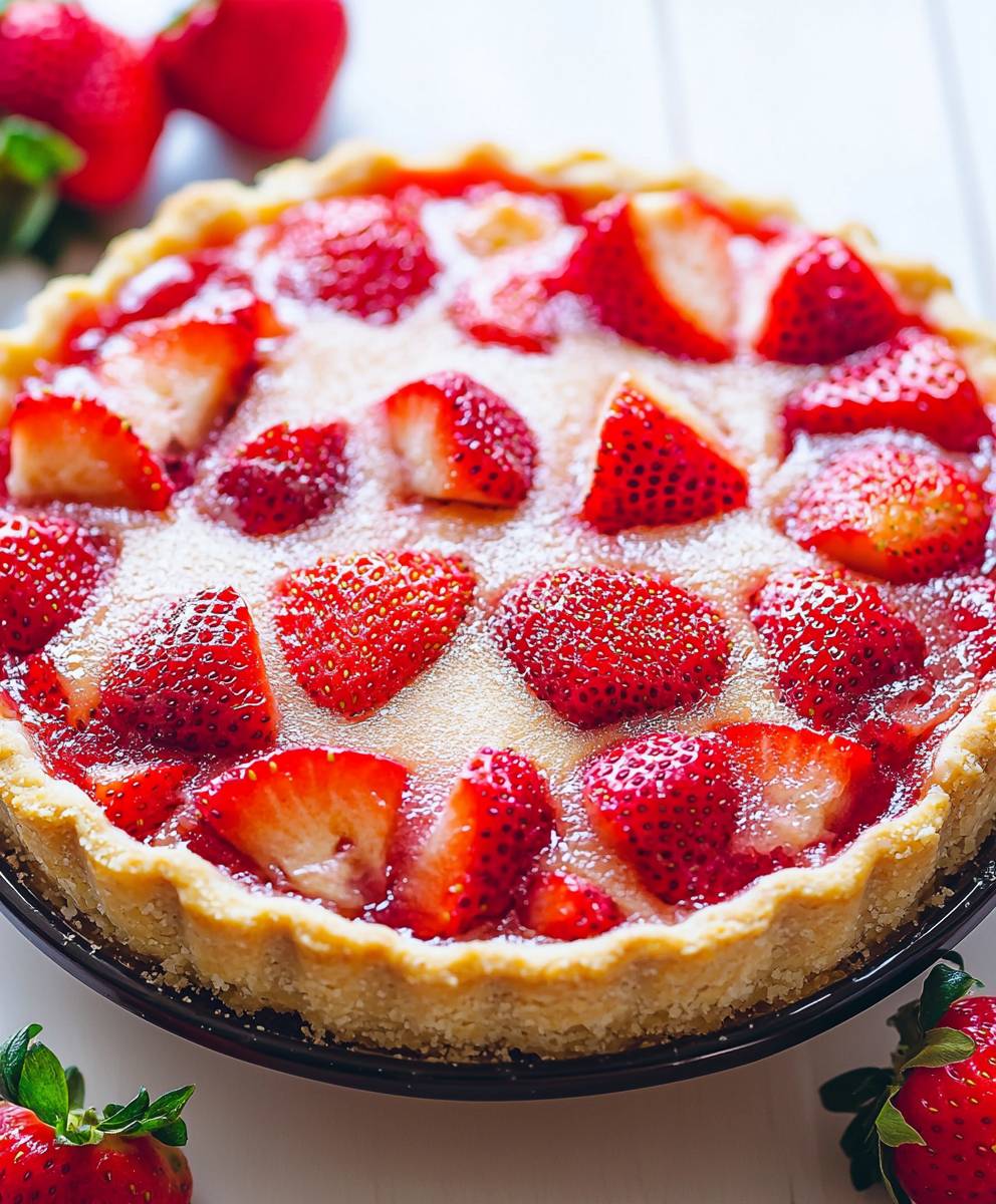 Crustless Strawberry Pie