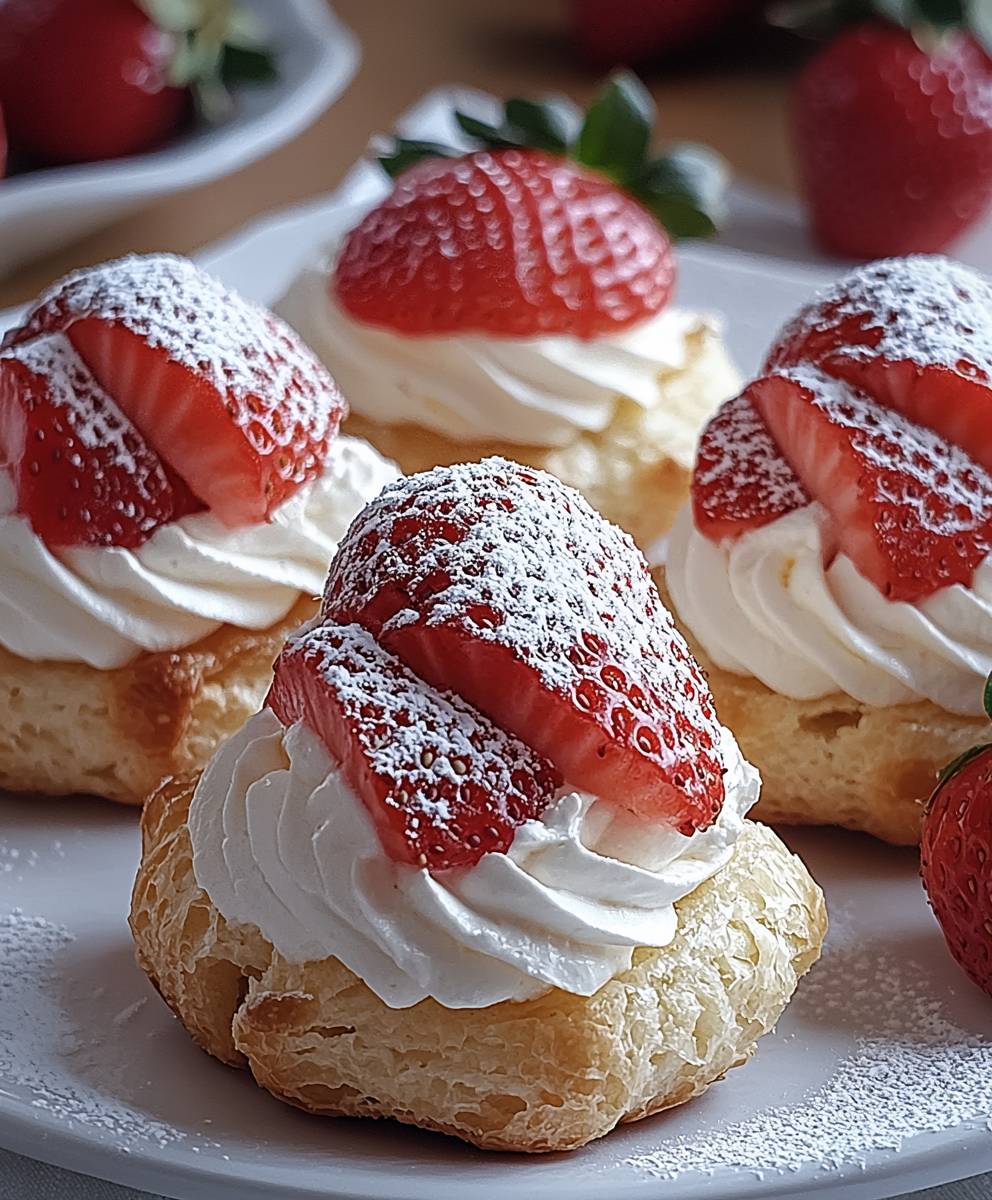 Strawberry Cream Puffs