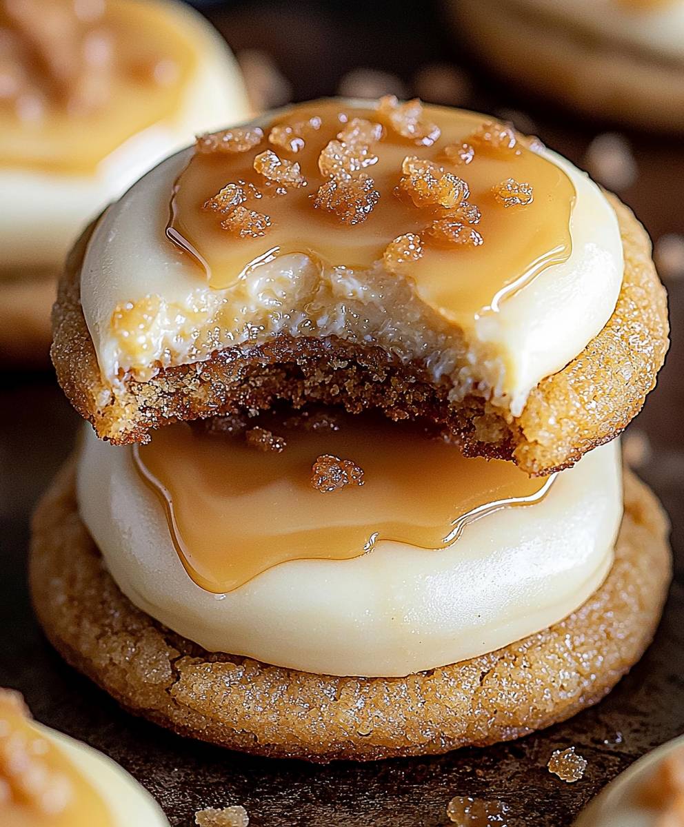 Salted Caramel Cheesecake Cookies