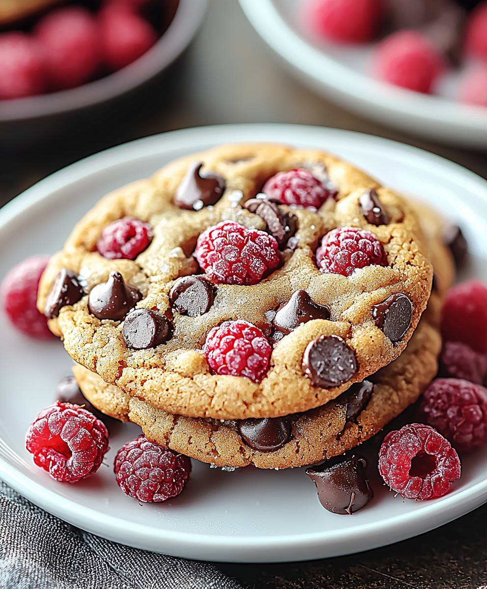 Raspberry Chocolate Chip Cookies