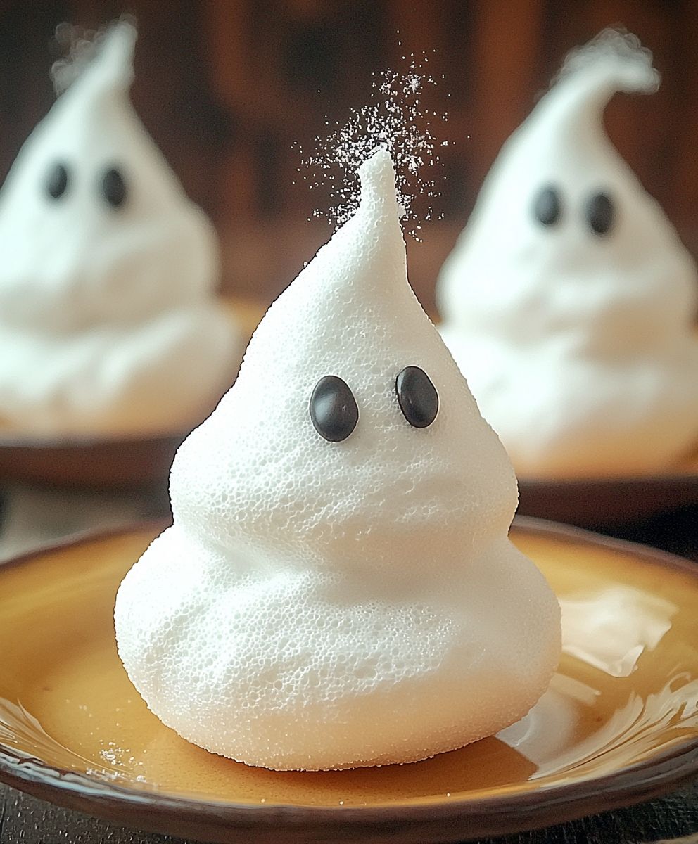 Ghost meringues